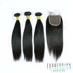 Mink Straight Bundle Deal/ Closure