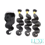 LUXE Body Wave Bundle Deal /Closure